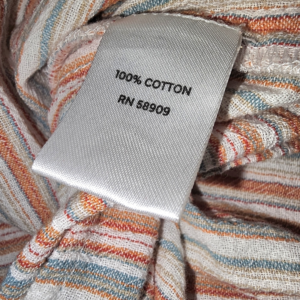 NWT 100% Cotton Westbound Multicolor Striped Blouse - 1 & 2X - Picture 4 of 6